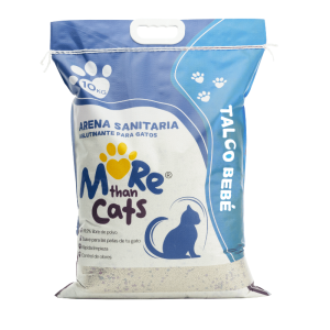 Arena para gatos aroma talco de bebe